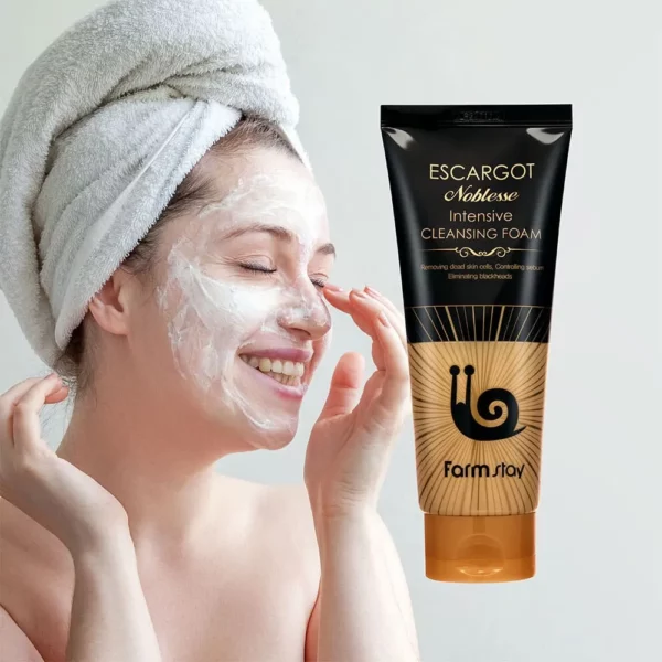 Farmstay Escargot Noblesse Intensive Cleansing Foam, 180ml - Image 4