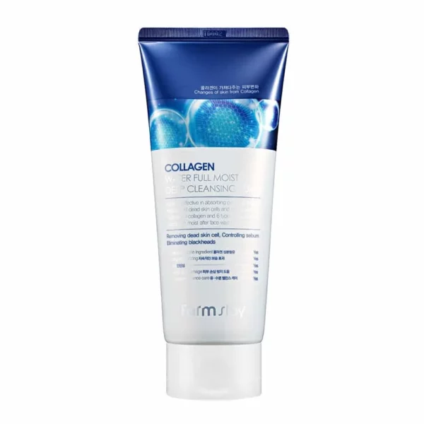 Farmstay Collagen Water Full Moist Deep Cleansing Foam, 180ml