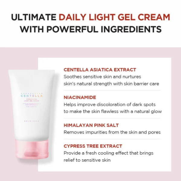 SKIN1004 Madagascar Centella Poremizing Light Gel Cream 75ml - Image 4