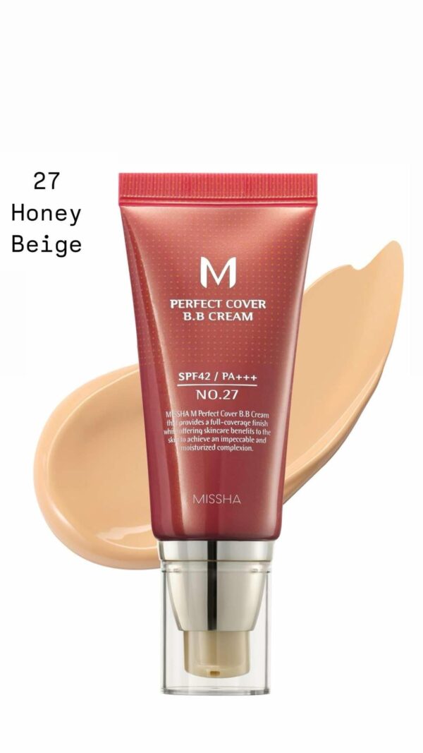 Missha M Perfect Cover BB Cream SPF42 PA, 27 .Honey Beige - 50ml