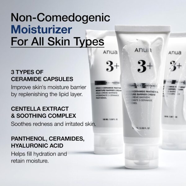 Anua 3 Ceramide Panthenol Moisture Barrier Cream 100ml - Image 3