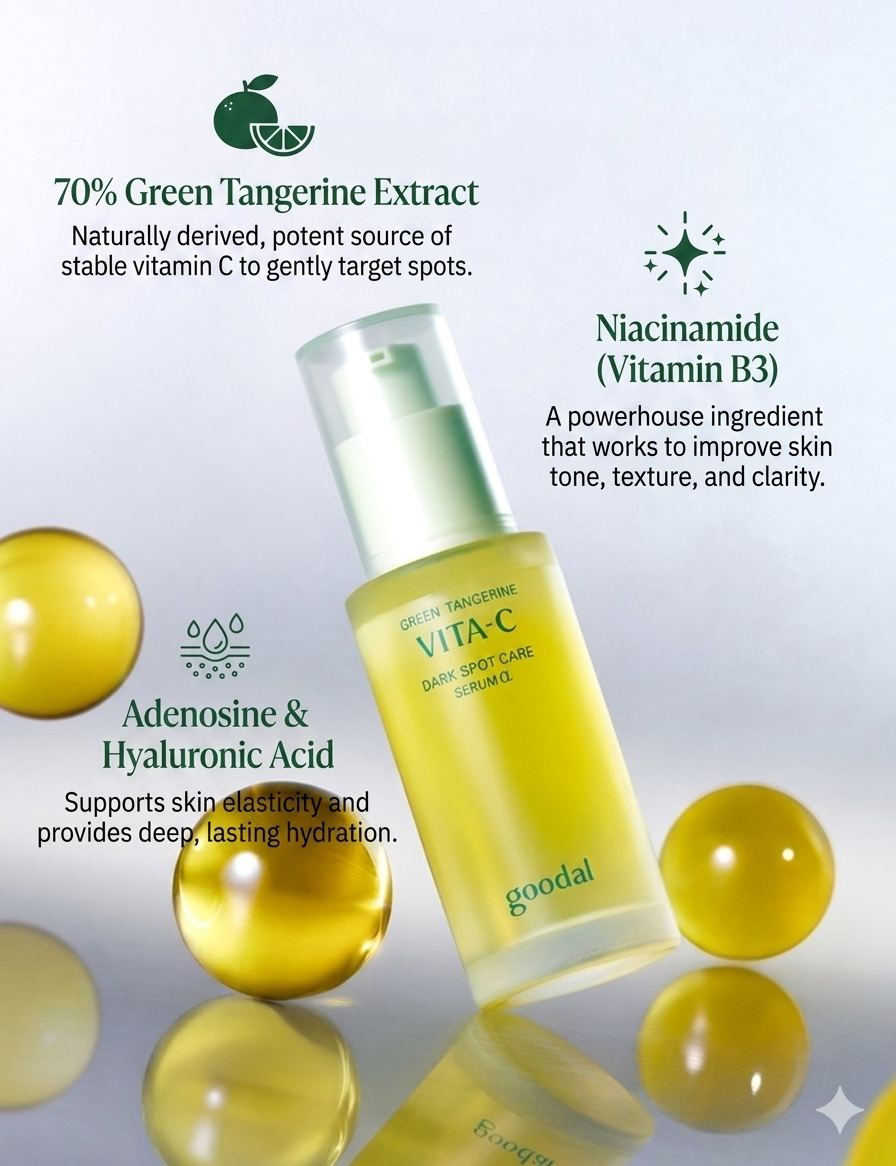 Goodal Green Tangerine Vita C Dark Spot Serum 40ml - Image 4