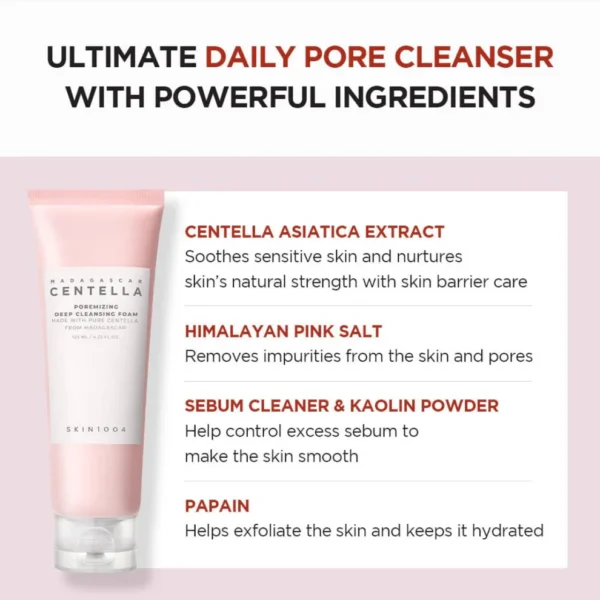 SKIN1004 Madagascar Centella Poremizing Deep Cleansing Foam 125ml - Image 2
