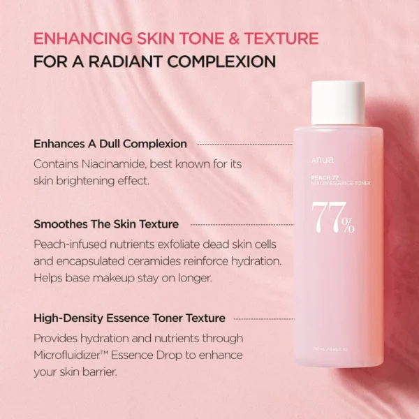 Anua Peach 77 Niacin Essence  250ml - Image 3