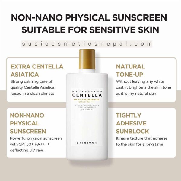 SKIN 1004 - Madagascar Centella Air-Fit Suncream Plus 50ml - Image 3