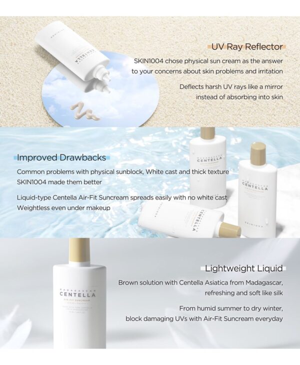 SKIN 1004 - Madagascar Centella Air-Fit Suncream Plus 50ml - Image 2