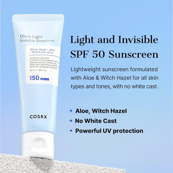 Cosrx Ultra-Light Invisible Sunscreen SPF 50+++ 50ml - Image 7
