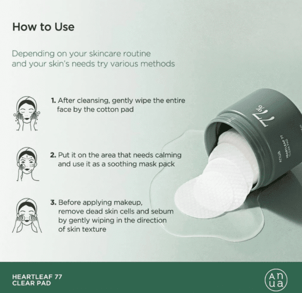 Anua Heartleaf 77 Clear Pad 160ml - Image 2