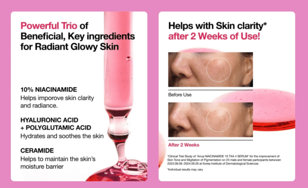 Anua Niacinamide 10% + TXA 4% Dark Spot Correcting Serum 30ml - Image 2