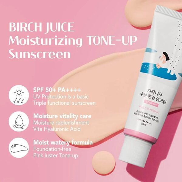 Round Lab Birch Juice Moisturizing Tone-Up Sunscreen 50ml - Image 2