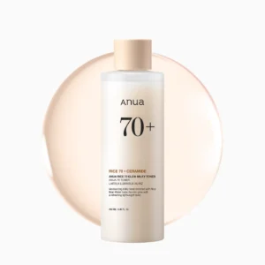 anua rice70+ ceramide glow milky toner 250ml