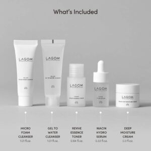 LAGOM Mini 5-Step Skincare Routine Travel Kit