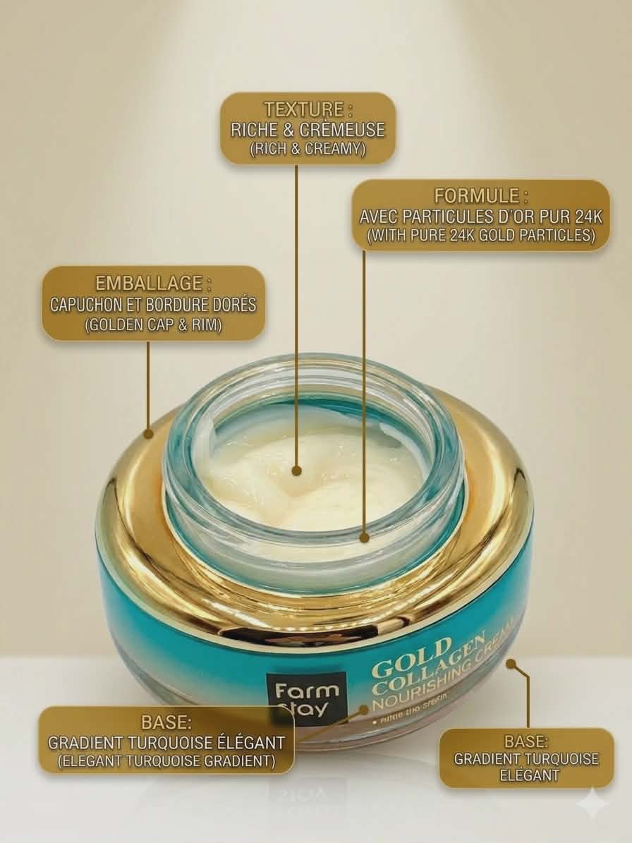 Farmstay gold collagen nourishing cream - 55ml - Image 3