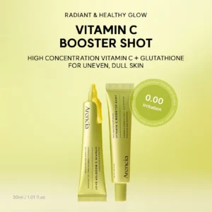 Arencia Vitamin C Booster Shot, Pure Vitamin C + Glutathione for Bright, Healthy Skin Glow - 30ml 1.01 fl oz