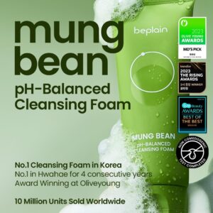beplain Mung Bean pH-Balanced Cleansing Foam - 160ml